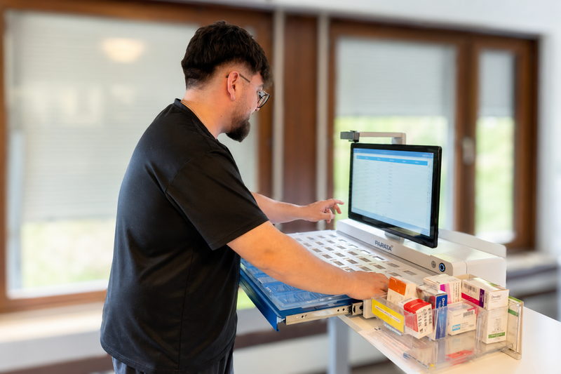 Medikamente rüsten mit der innovativen Richtstation